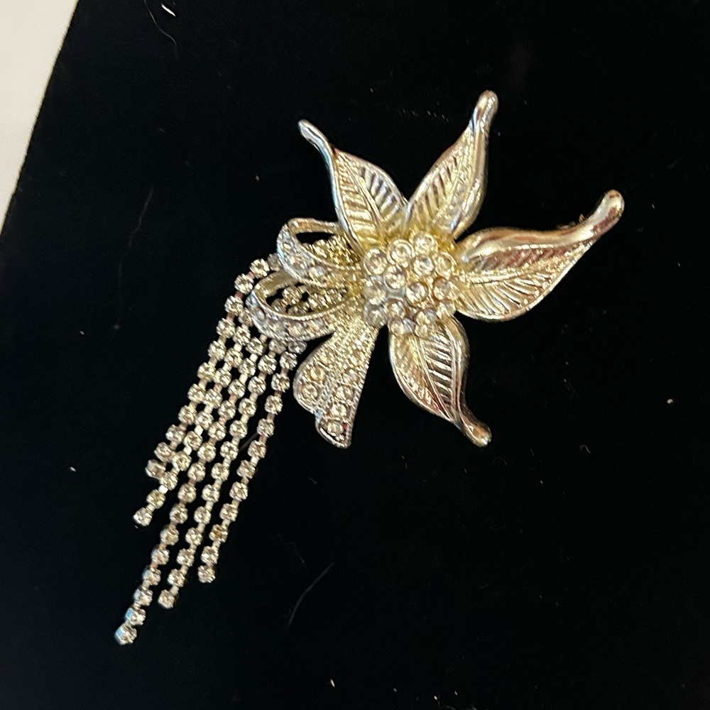 Elegant Silver Floral Temperament Brooch‎